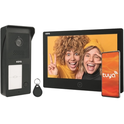 Product Θυροτηλεφώνο Video Door Phone Eura VDP-49A3-2TY Black Tuya base image