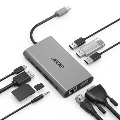 Product Docking Station Acer HP.DSCAB.002 USB 3.2 Gen 1 (3.1 Gen 1) Type-C Silver base image