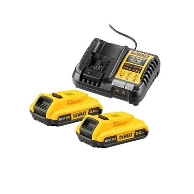 Product Φορτιστής Μπαταριών Dewalt Akku-Kit (2x 18V/2Ah plus DCB1104) base image
