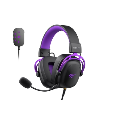 Product Gaming Headset Havit H2002C+U - (Black and purple) base image