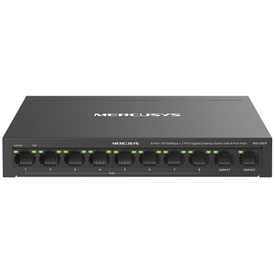 Product Network Switch Mercusys MS110CP PoE Support Black base image