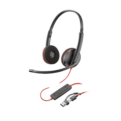 Product Multimedia Ακουστικά Poly Blackwire 3220 Stereo USB-C +USB-C/A Adapter base image