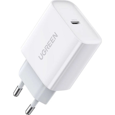 Product Φορτιστής Πρίζας Ugreen 3.0 Quick 4.0+ 20W 3A (White) base image
