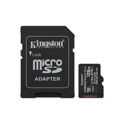 Product Κάρτα Μνήμης Kingston Technology 128GB microSDXC Canvas Select Plus Gen3 base image