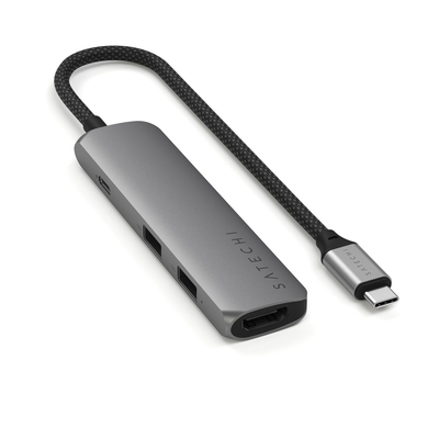 Product USB Hub Satechi 4-in-1 USB-C Slim Multiport Adapter 4K base image
