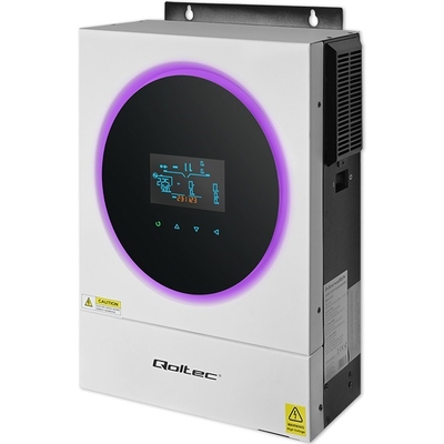 Product Inverter Qoltec 53873 Hybrid Solar Off-Grid 6kVA / 6kW / 120A / MPPT / LCD / Wi-Fi / BMS / Sinus base image