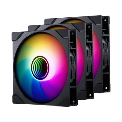 Product Case Fan 14cm Phanteks M25 Gen2 PWM D-RGB Fan 3-Pack - Reverse Blade, Black base image