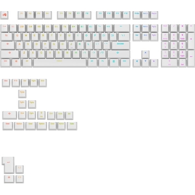Product Πληκτρολόγιο Gaming Glorious GPBT Backlit ANSI Layout (US), PBT, Dye-Sub - White base image