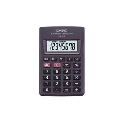 Product Αριθμομηχανή Casio HL-4A-B 8-digit pocket 56x87mm Black base image