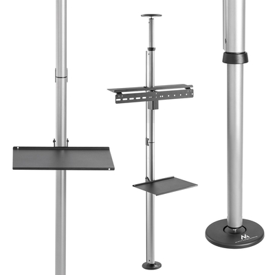 Product Βάση Τηλεόρασης Telescopic ceiling and floor with shelf Maclean MC-791N 37 "-70" base image