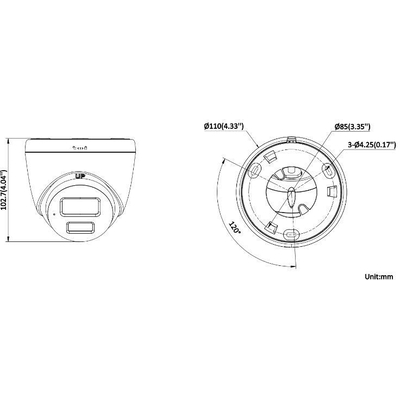 Product Κάμερα Παρακολούθησης IP Hikvision DS-2CD1363G2-LIUF/SL 2.8mm PL base image