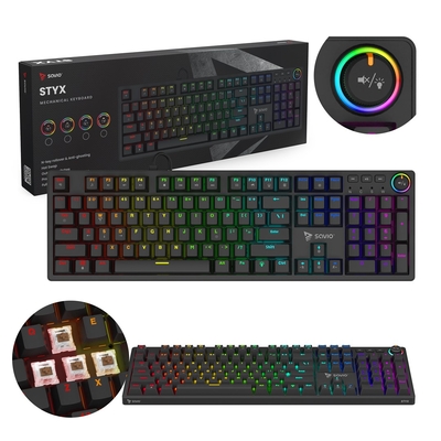 Product Gaming Πληκτρολόγιο Savio STYX Mechanical Outemu Brown, Hot Swap, RGB base image