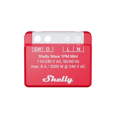 Product Smart Ενδιάμεσος Διακόπτης Shelly Wave 1PM Mini LR Smart Z-Wave Relay base image