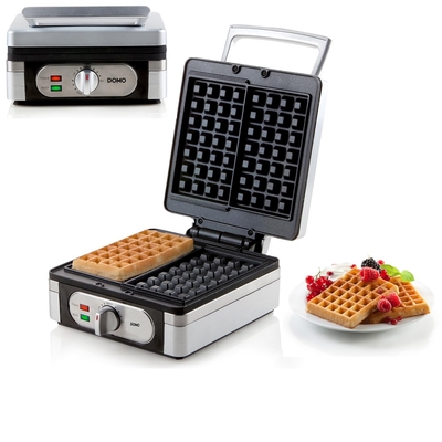 Product Βαφλιέρα Domo DO 9047W 2 waffle(s) 1400W Silver base image