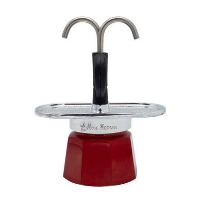 Product Μπρίκι Espresso Bialetti Mini Express Magritte Moka pot Red, Silver base image