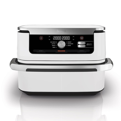 Product Φριτέζα Αέρος Ninja AF500EUWH Double 10.4L 2470W Hot Silver, White base image