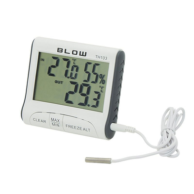 Product Θερμόμετρο Blow & Υγρασιόμετρo Επιτραπέζιο για Χρήση σε Εσωτερικό & Εξωτερικό Χώρο base image