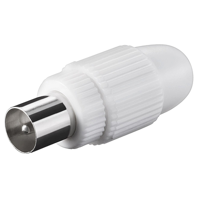 Product Βύσμα Goobay coaxial 11500, αρσενικό, λευκό, 10τμχ base image