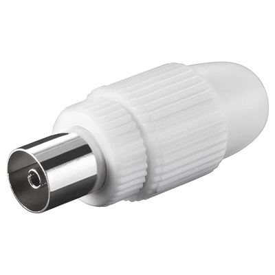 Product Βύσμα Goobay coaxial 11501, θηλυκό, λευκό, 10τμχ base image