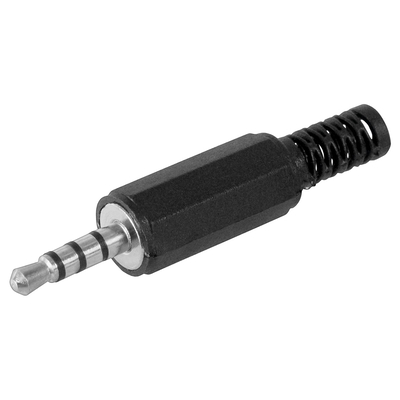 Product Βύσμα Goobay 3.5mm 11578, 4 contacts, πλαστικό, μαύρο, 10τμχ base image