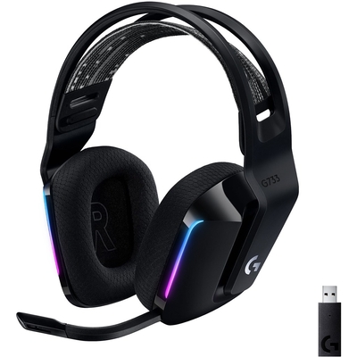 Product Gaming Ακουστικά Logitech Lightspeed G733 Black base image