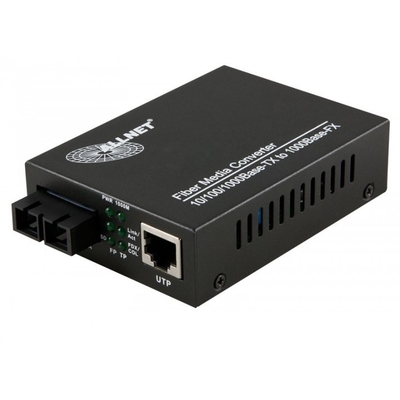 Product Media Converter Allnet 10/100/1000BASE-T to 1000BASE-LX SC 10km ALL-MC105G-SC-SM base image