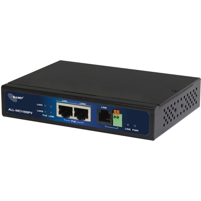 Product Modem Allnet ISP Bridge VDSL2 with Vectoring/Point-to-Point Slave & 2x PoE IEEE802.3at Ports ALL-MC116SPV-VDSL2 base image