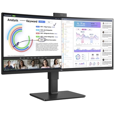 Product Monitor 34'' LG (3440x1440) 34BQ77QC 21:9 5ms IPS HDMI USB-C UWQHD Black base image