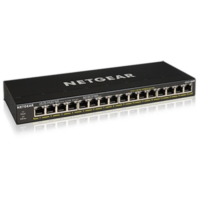 Product Network Switch 16P Netgear GS316PP RM PoE+ base image