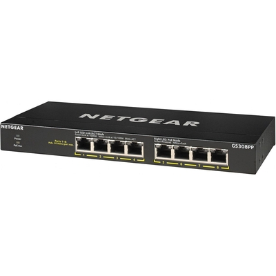 Product Network Switch 8P Netgear GS308PP RM PoE+ base image