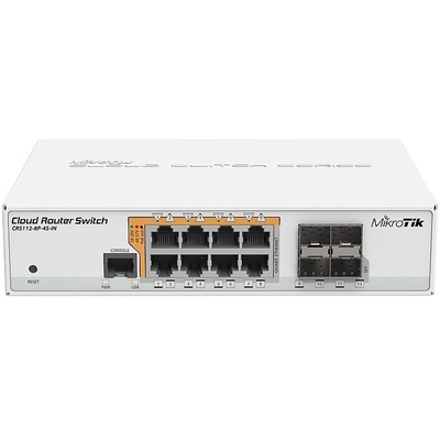 Product Network Switch 8P+4 Mikrotik CRS112-8P-4S-IN PoE+ M RM base image