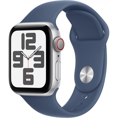 Product Smartwatch Apple Watch SE Cellular 40mm Silver Aluminium with Denim Sport - S/M base image