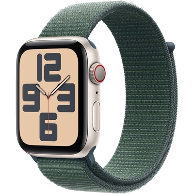 Product Smartwatch Apple Watch SE Cellular 44mm Starlight Aluminium with Lake Green Sport Loop base image
