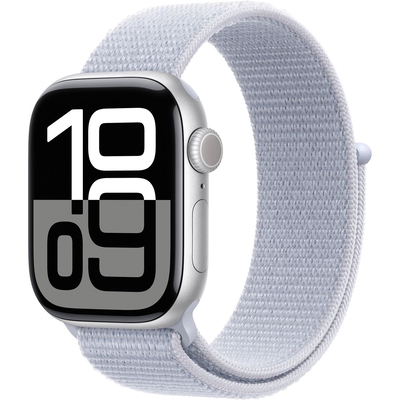 Product Smartwatch Apple Watch Series 10 Cellular 42mm Silver Aluminium with Blue Cloud Sport Loop base image