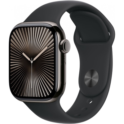 Product Smartwatch Apple Watch Series 10 Cellular 42mm Slate Titanium with Black Sport - M/L base image
