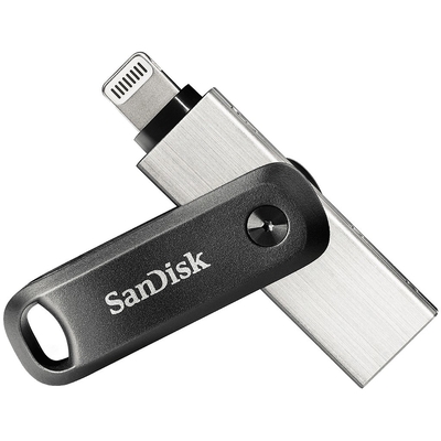 Product USB Flash 64GB USB 3.1 SanDisk iXpand Go Apple Lightning Black/silver base image