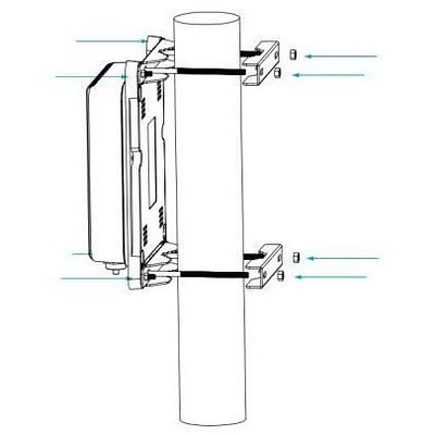 Product Αξεσουάρ Κεραίας Allnet Switch outdoor 3 Port Gigabit 100W Mast-Montage/Pole-Mount Kit base image