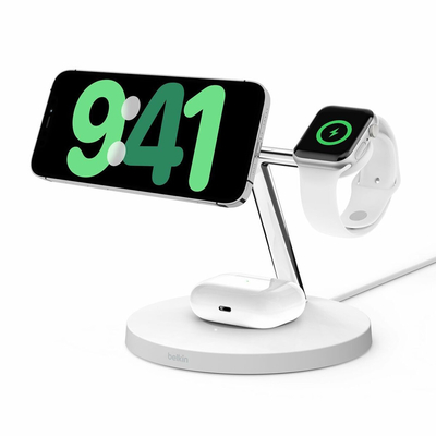 Product Ασύρματος Φορτιστής Belkin BoostCharge  PRO 3-in-1 Qi2 15W, white base image