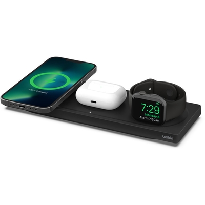 Product Ασύρματος Φορτιστής Belkin Drahtloses 3-in-1 with MagSafe iPhone 12/13 blk base image