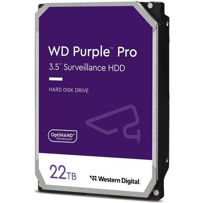 Product Εσωτερικός Σκληρός Δίσκος 22TB WD Purple Pro SATA 6Gb/s 3.5" internal 7200Rpm 512MB 24x7 Bulk base image