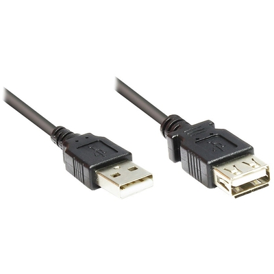 Product Καλώδιο USB Goodconnections USB-A 2.0 (ST-BU) 1,8m extensionsCable Black base image