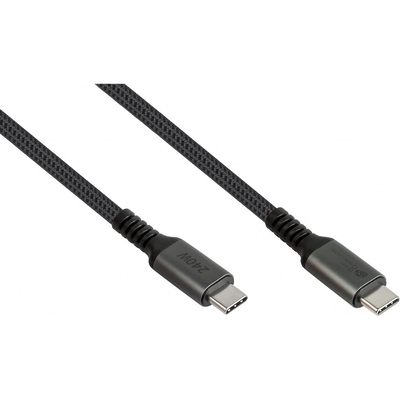 Product Καλώδιο USB Goodconnections USB-C 2.0 (ST-ST) 1m Textilmantel 240W Anthracite base image