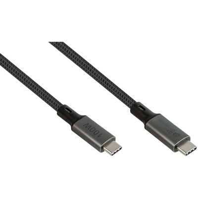Product Καλώδιο USB Goodconnections USB-C 4.0 (ST-ST) 1,8m Textilmantel 100W 8K 30Hz Anthracite base image