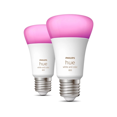 Product Λάμπα LED Smart Philips Hue White & Col. Amb. E27 Doppelpack 2x570lm 60W base image