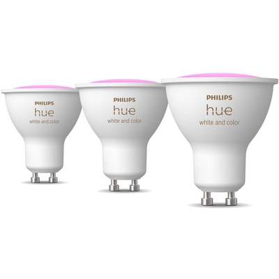 Product Λάμπα LED Smart Philips Hue White & Color Ambiance GU10 Dreierpack 3x350lm base image