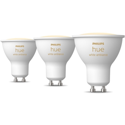 Product Λάμπα LED Smart Philips Hue White Ambiance GU10 Dreierpack 3x350lm base image