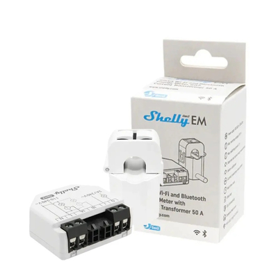 Product Μετρητής Ισχύος Shelly Relais EM Gen3 WLAN Measuring inkl. 1x 50A Klemme base image