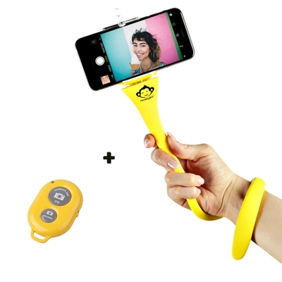 Product Ευέλικτο Selfie Stick Monkeystick Για Smartphone/Action Cameras Με Τηλεχειριστήριο Βτ Κίτρινο base image