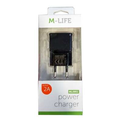Product Φορτιστής Πρίζας M-Life 2xUSB 2Α base image