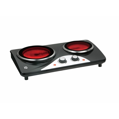 Product Επιτραπέζια Εστία IQ KC-1237 Κεραμική Διπλή Μαύρη 1200W+900W base image